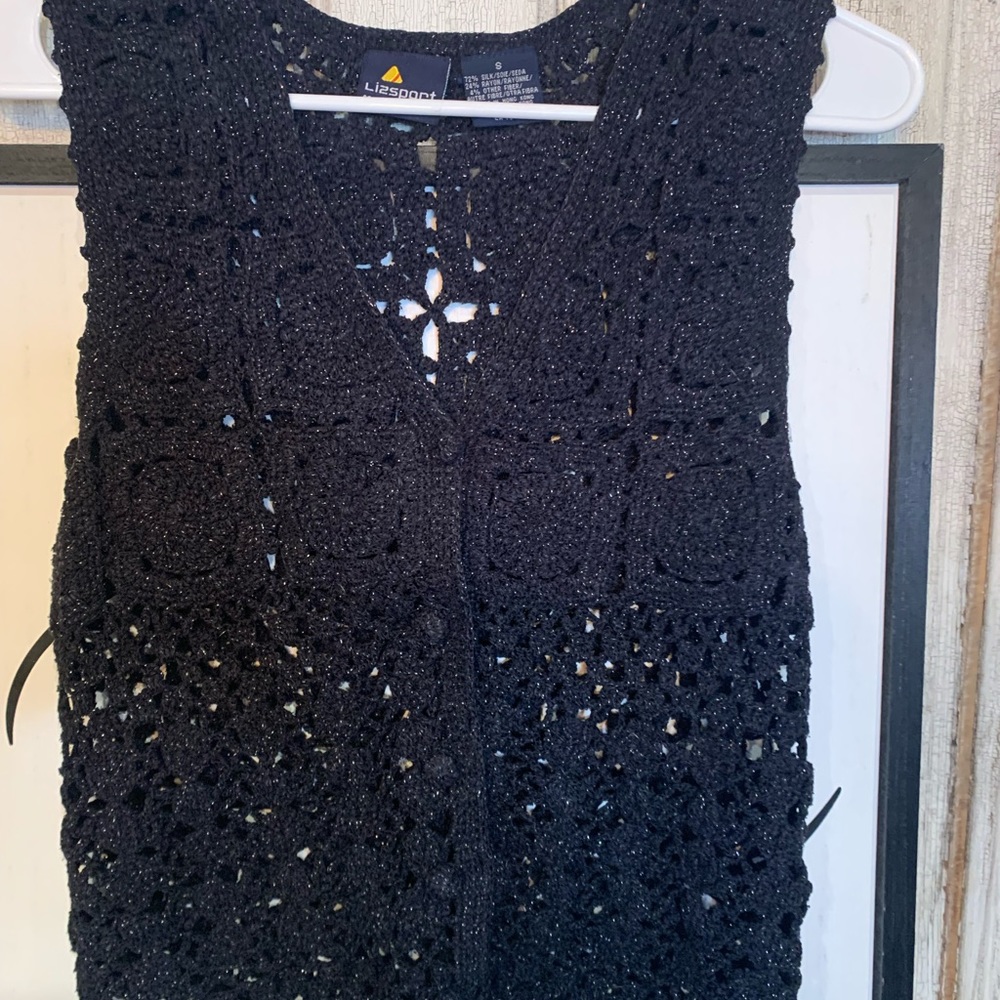 Vintage Liz Claiborne sport crocheted by hand sweater vest
